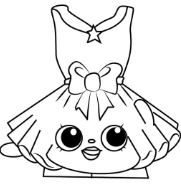 Shopkins Dress Girl Coloring Pages