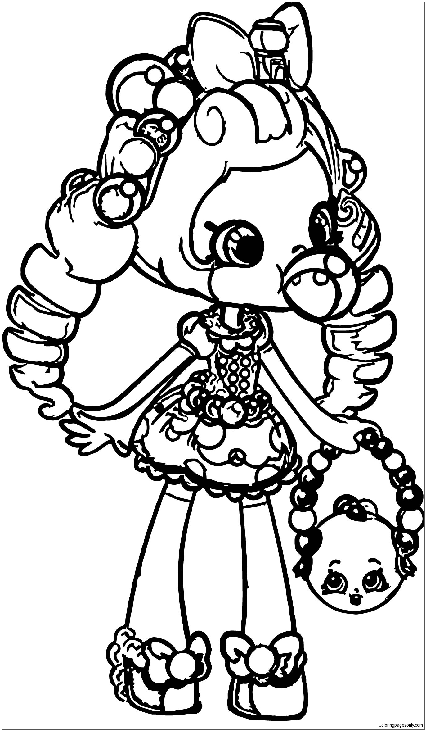 Shopkins Girl Coloring Page Free Coloring Pages Online