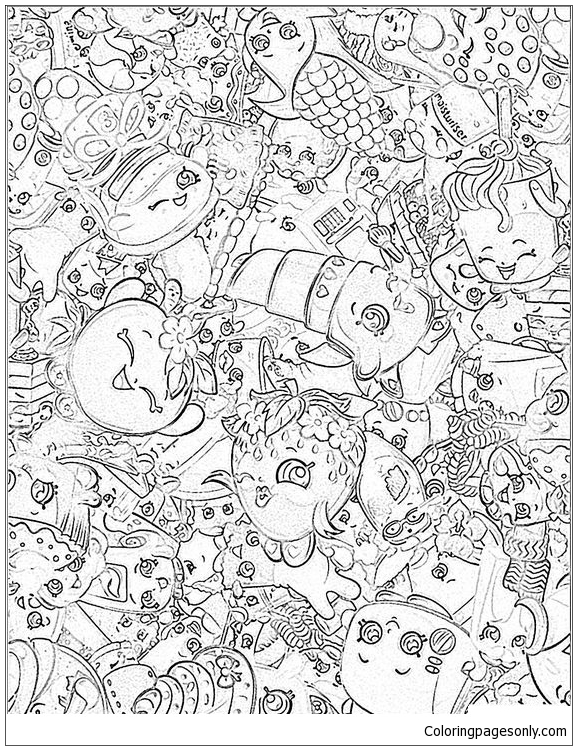 Shopkins Girls Coloring Page - Free Printable Coloring Pages