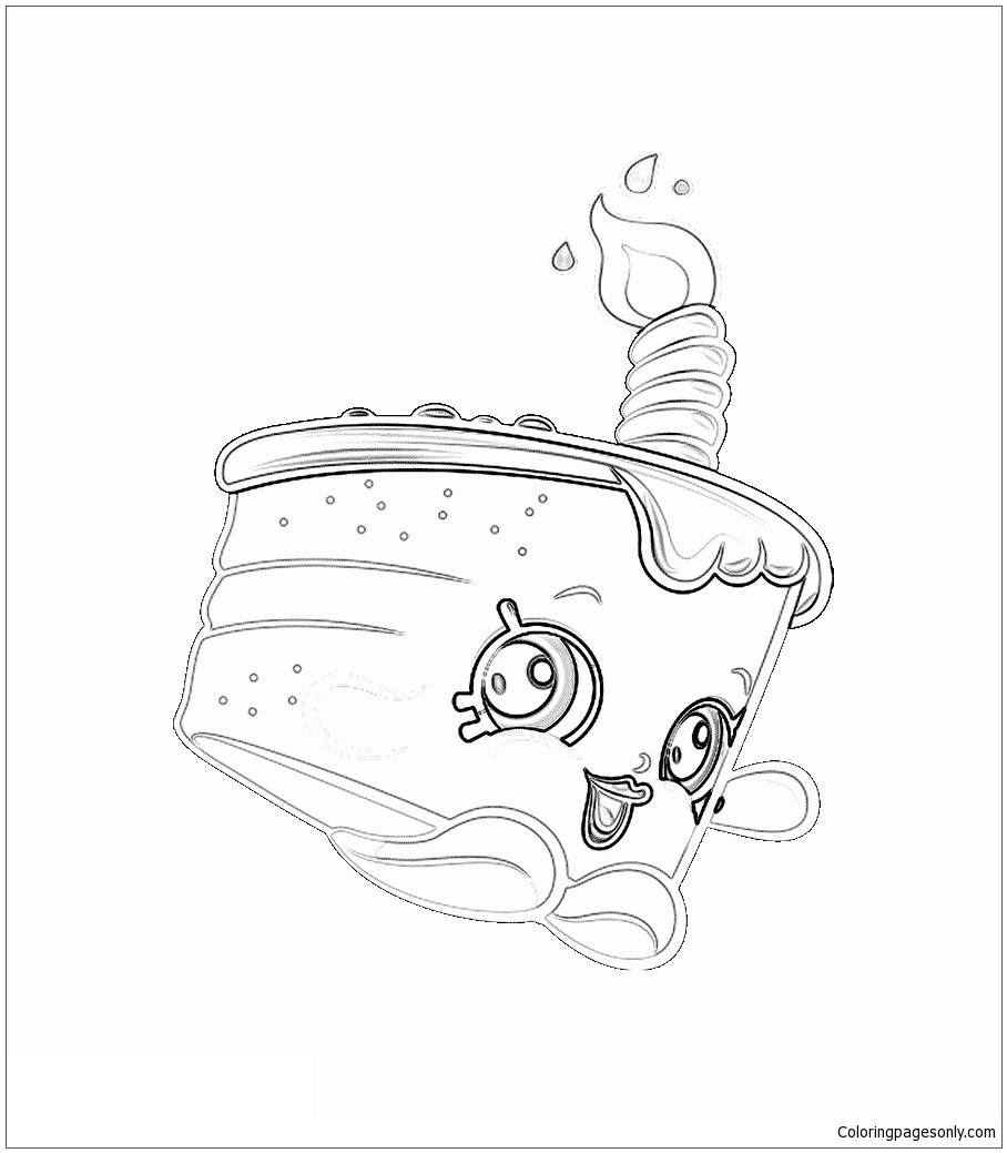 Shopkin Birthday Cake Coloring Pages