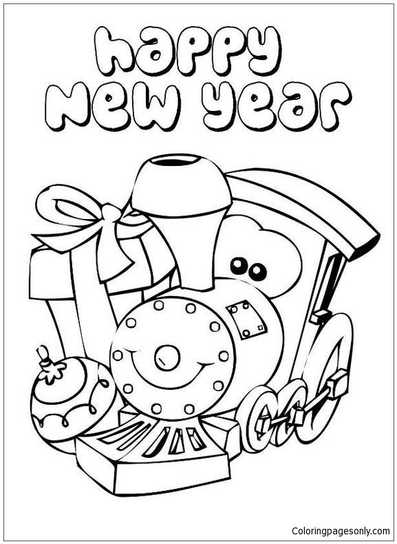 Shopkins Happy New Year Coloring Page