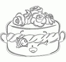 Shopkins of Creamy Biscuit Coloring Page