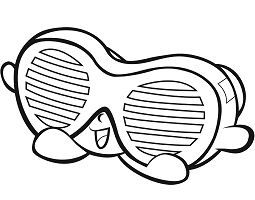 Shopkins Party Glasses Coloring Page