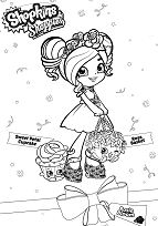 Shopkins Party Coloring Page