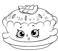 Shopkins Pies Coloring Page