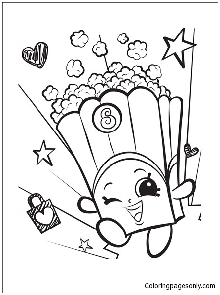 Shopkins, Poppy Corn Coloring Pages