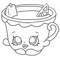 Shopkins Tegan Tea Coloring Page
