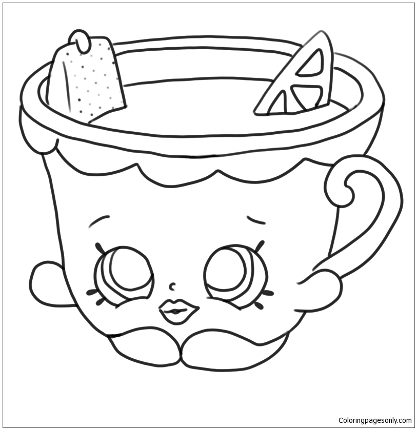 Shopkins Tegan Tea Coloring Pages - Shopkins Coloring Pages - Coloring