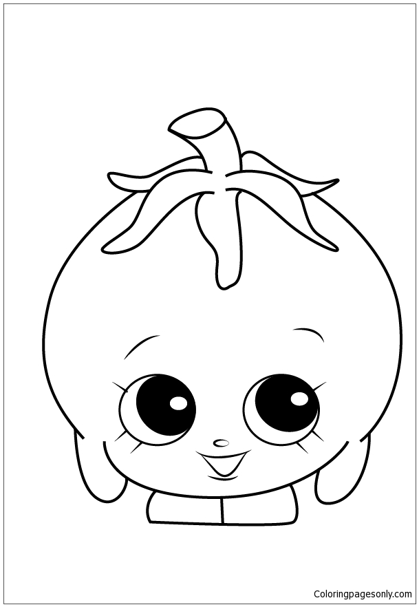 Shopkins Tomato Coloring Pages - Shopkins Coloring Pages - Coloring