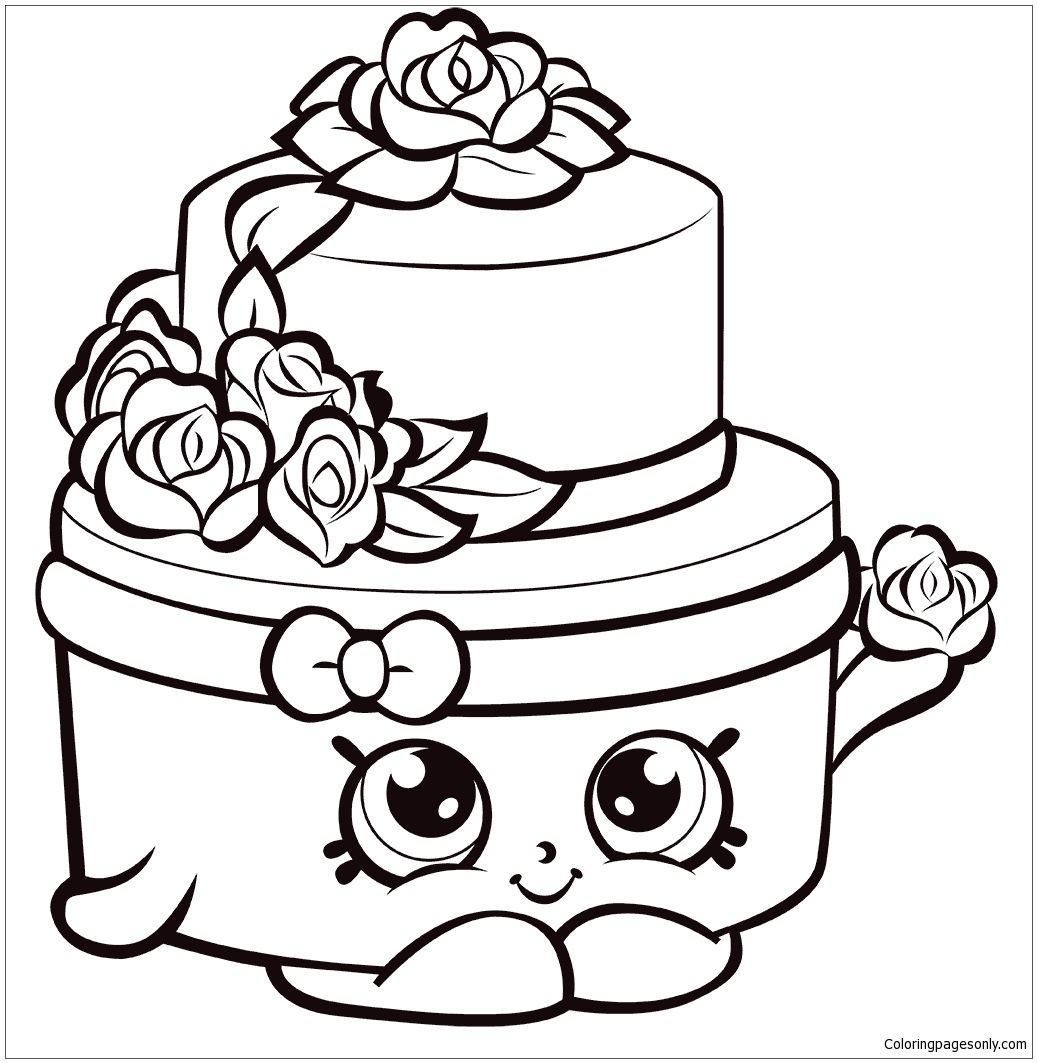 Shopkins Wedding Cake Coloring Page - Free Coloring Pages ...