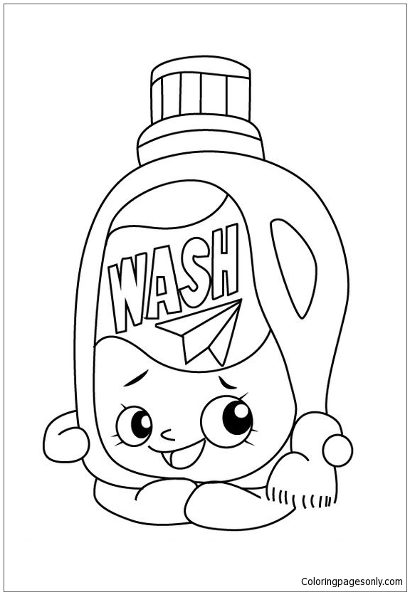 Shopkins Wendy Washer Coloring Page
