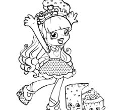 Shoppies Rainbow Kate Shopkins Coloring Page