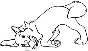 Siberian Husky Puppy Coloring Page