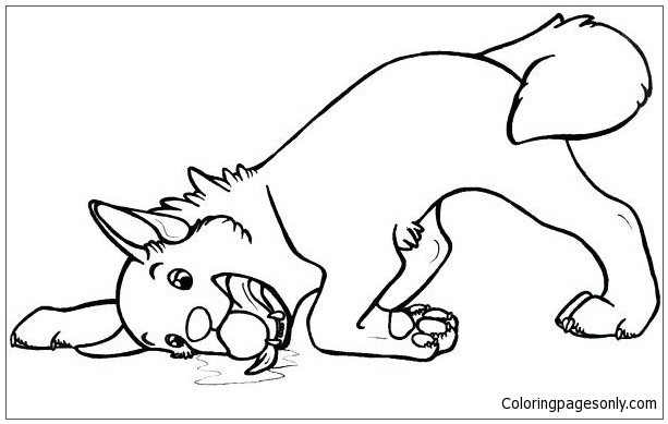 Siberian Husky Puppy Coloring Pages - Puppy Coloring Pages - Coloring