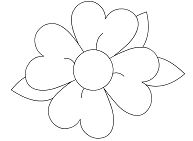 Página para colorir de mandala de flores simples