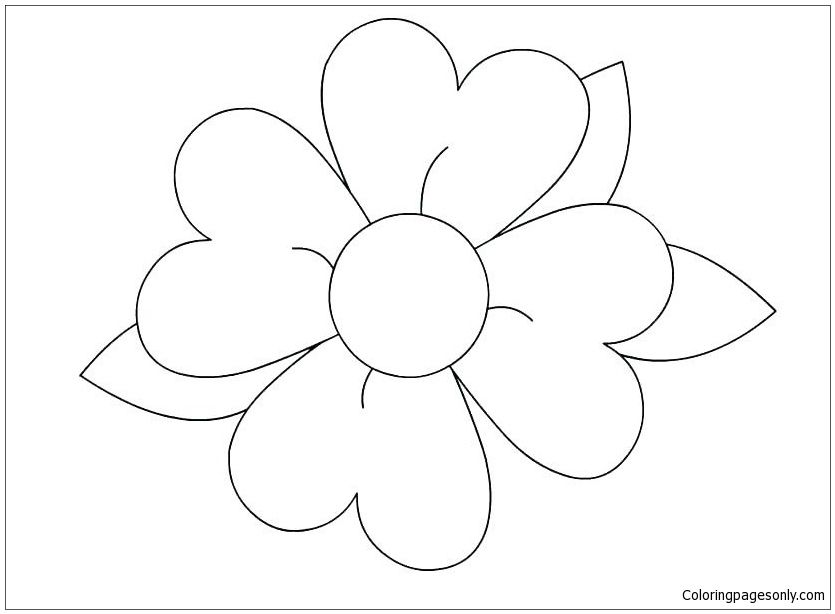 Simple Flower Mandala Coloring Page
