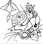 Simple Flower Patterns Coloring Page