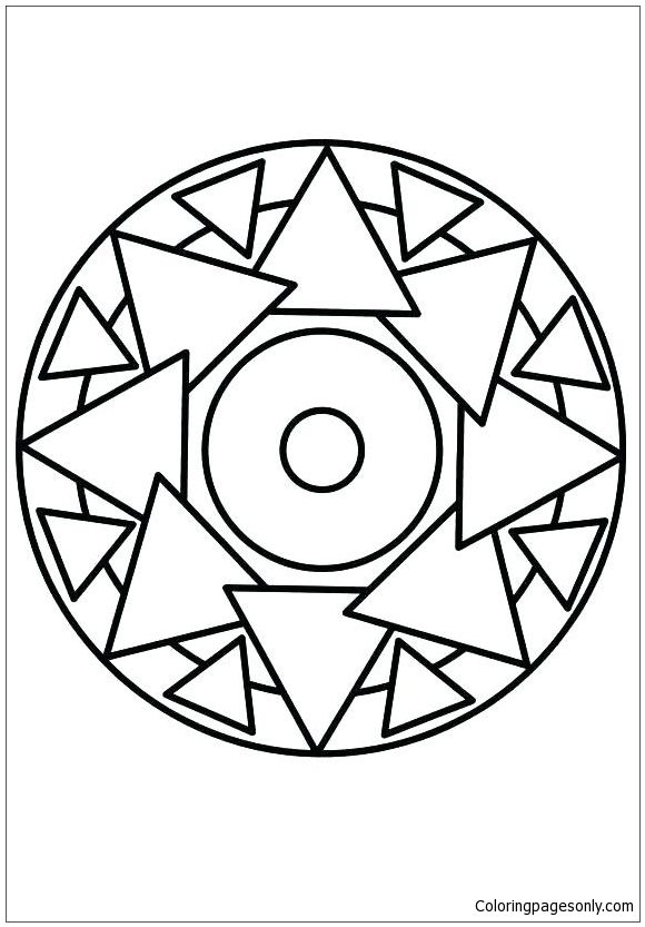 Simple Mandala 12 Coloring Pages