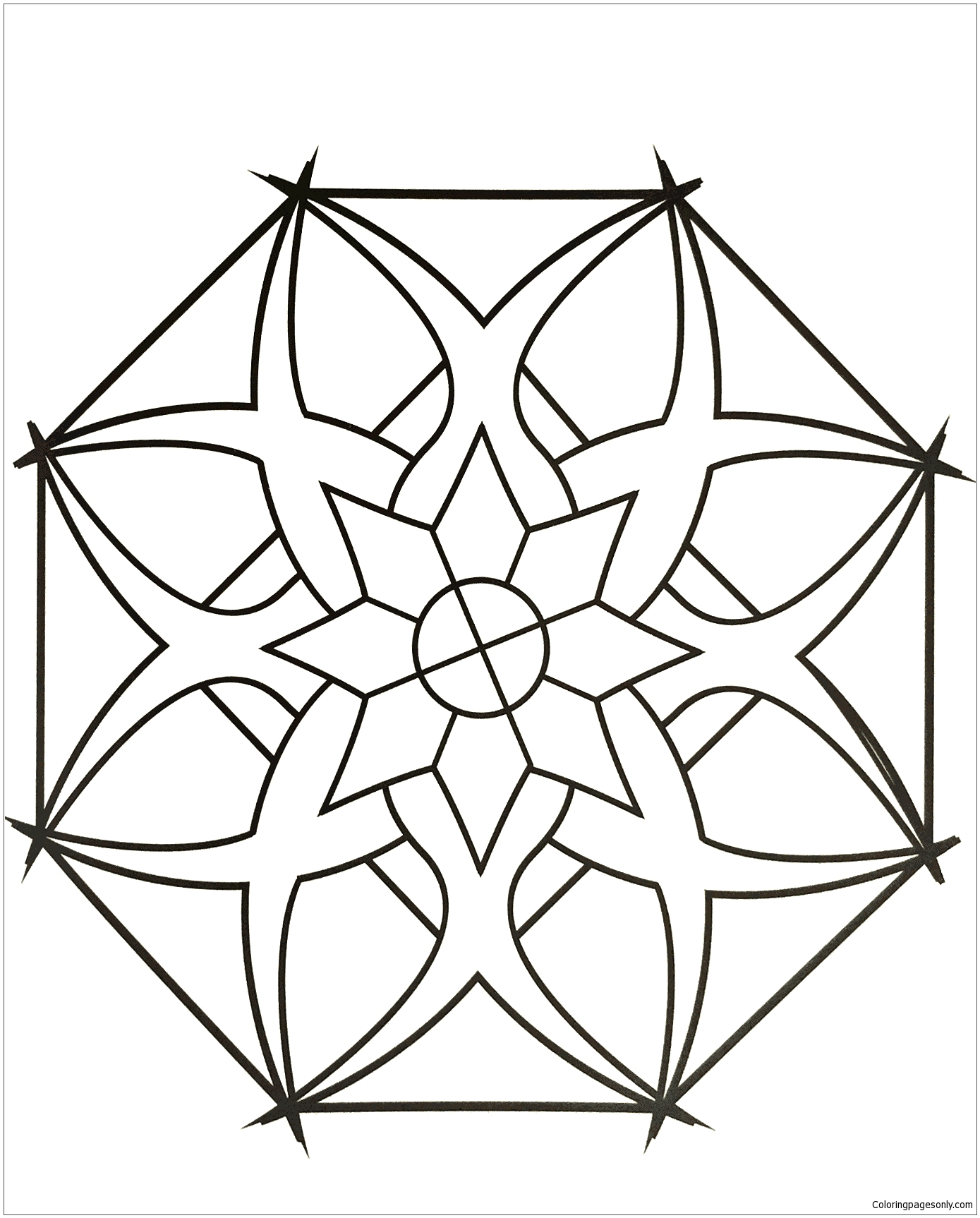 Simple Mandala 16 Coloring Pages
