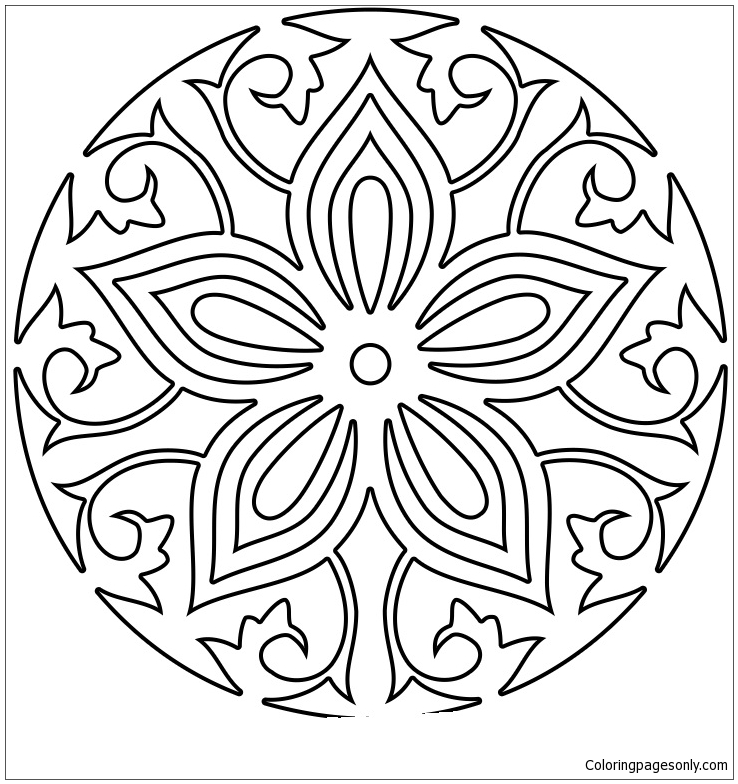 Simple Mandala 20 Coloring Pages