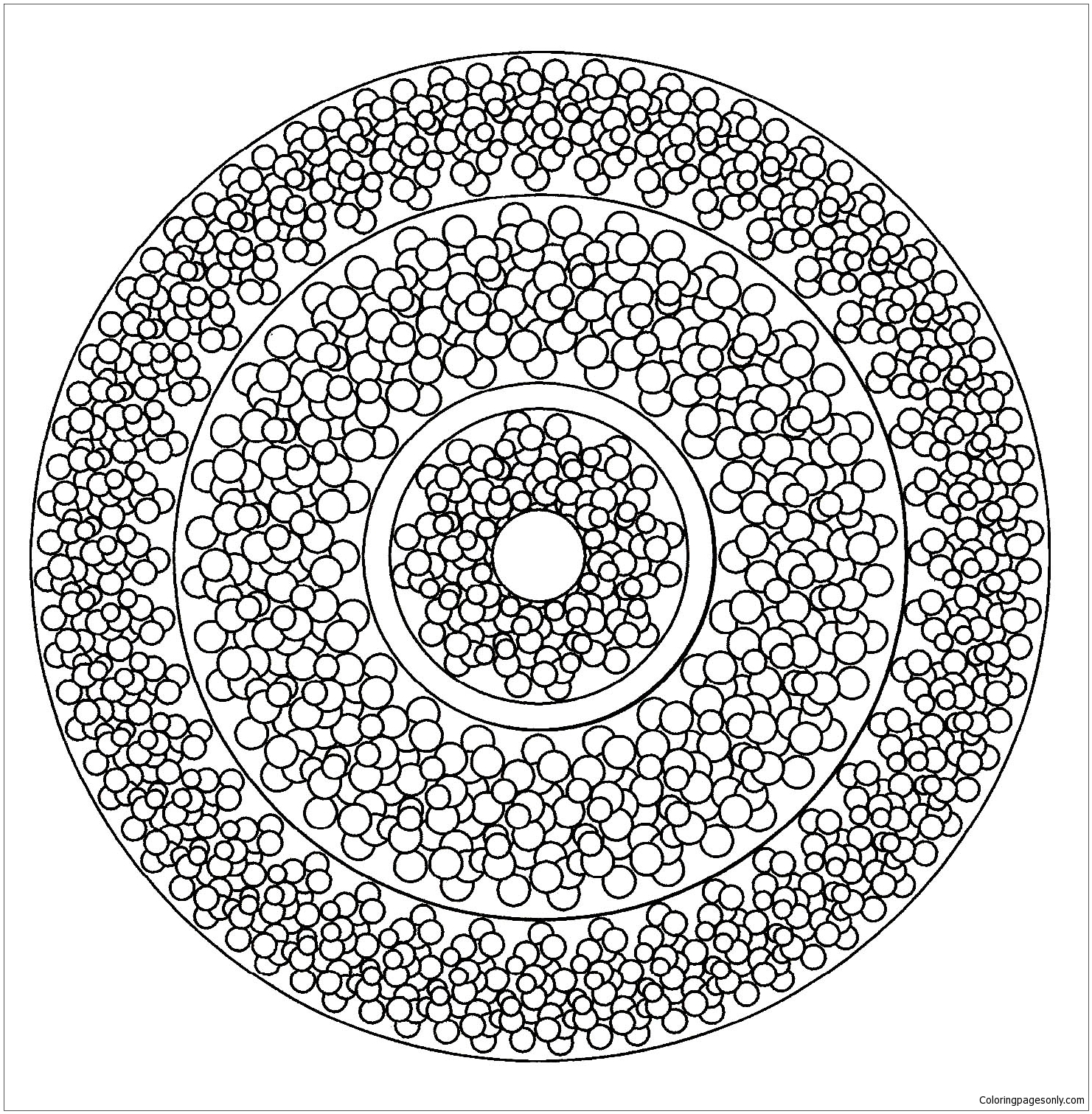 Simple Mandala 3 Coloring Page
