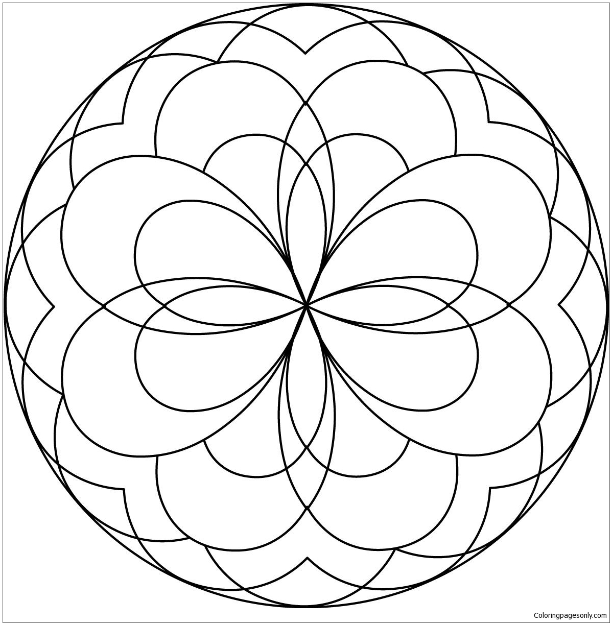 Simple Mandala 7 Coloring Page