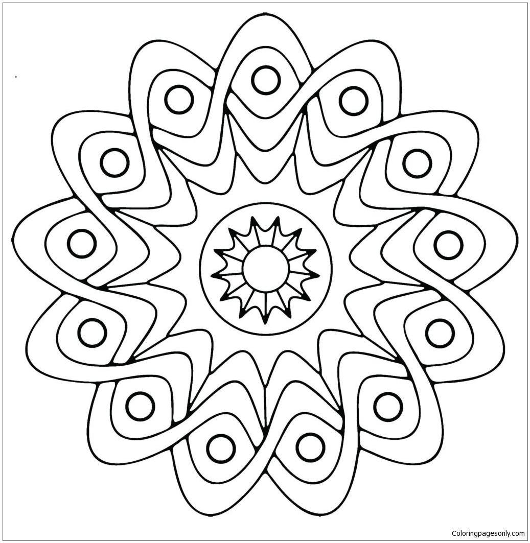 Einfaches Mandala 9 von Mandala
