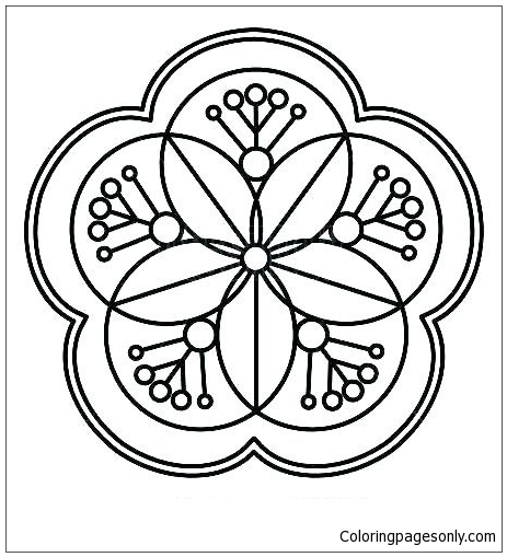 Semplice fiore di mandala da Mandala