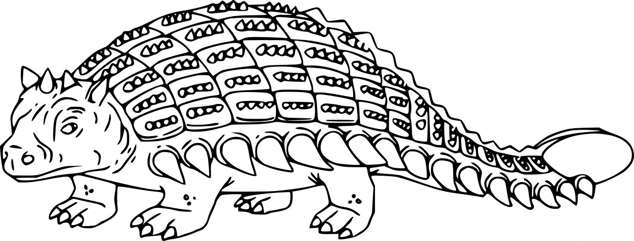 Semplice e realistico Ankylosaurus Dinosaurus di Ankylosaurus