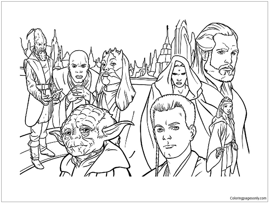 Simple Star Wars Coloring Page Free Printable Coloring Pages