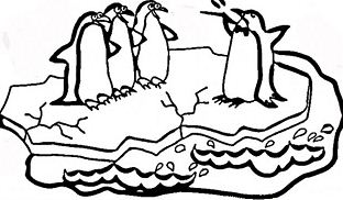 Singing Penguins Coloring Pages
