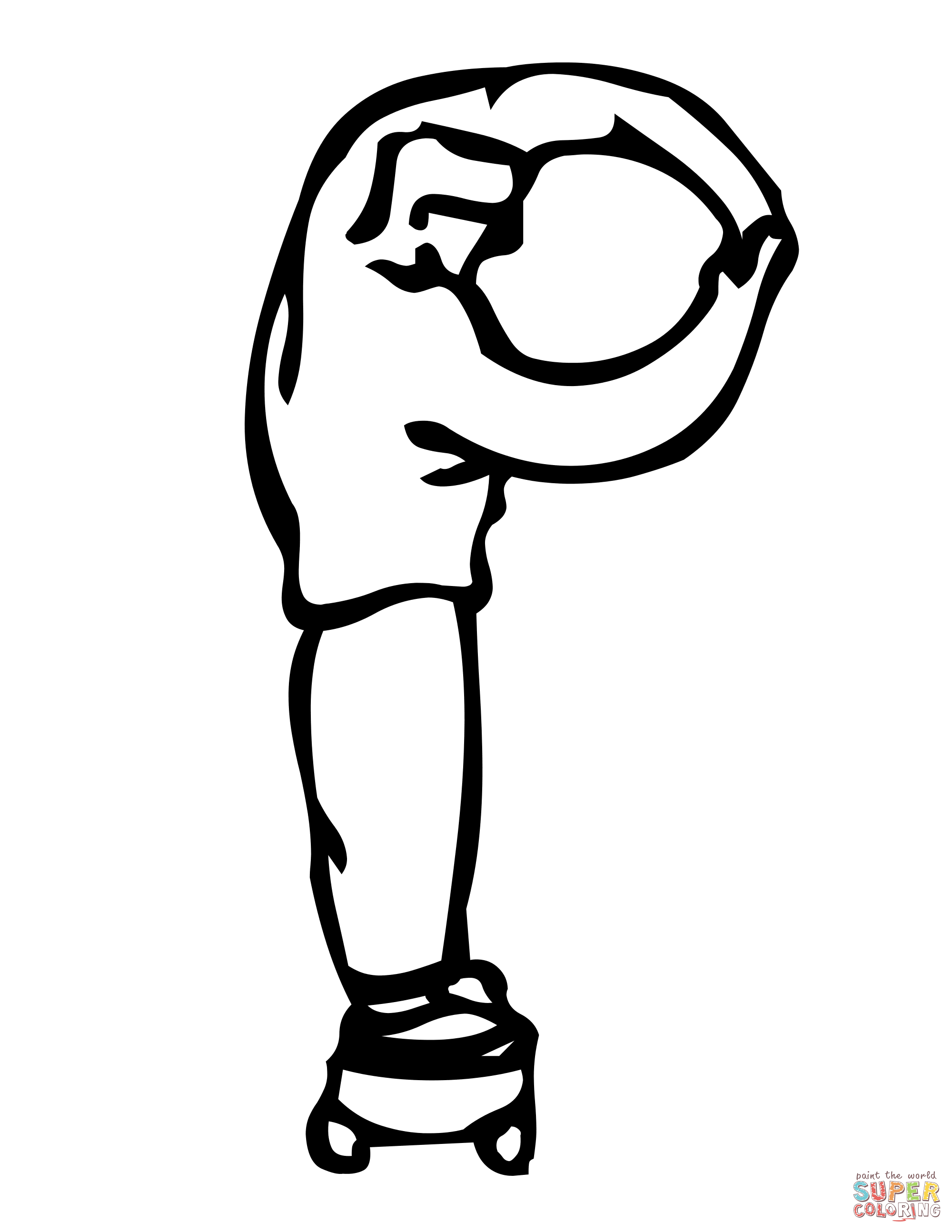 Skateboard Letter P Coloring Pages