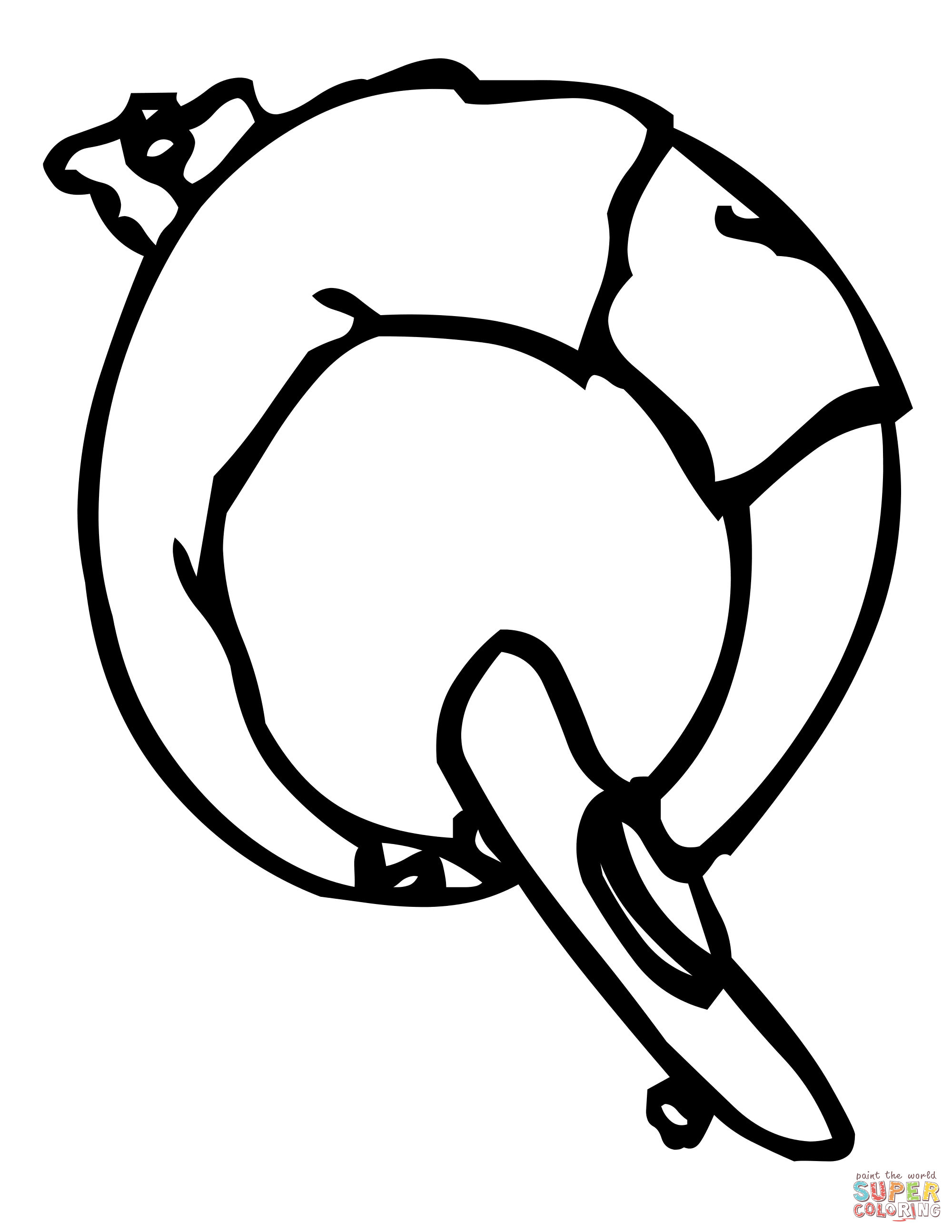 Skateboard Letter Q Coloring Pages