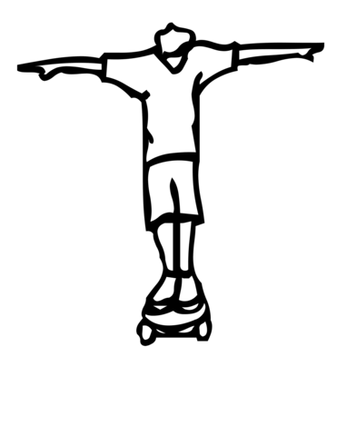 Skateboard Letter T Coloring Pages