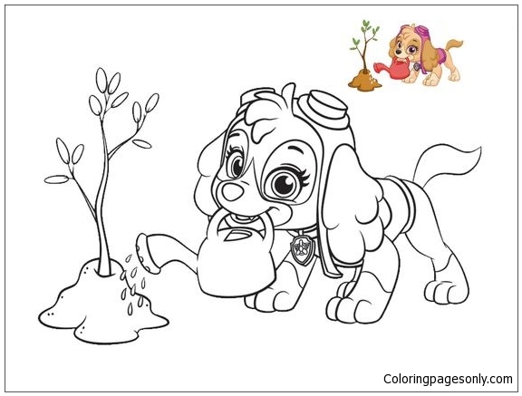 Skye From Paw Patrol 2 Coloring Page