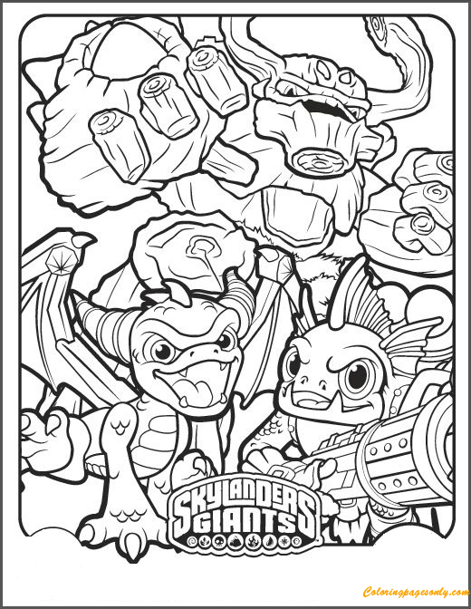 Skylanders Birthday Party Coloring Pages