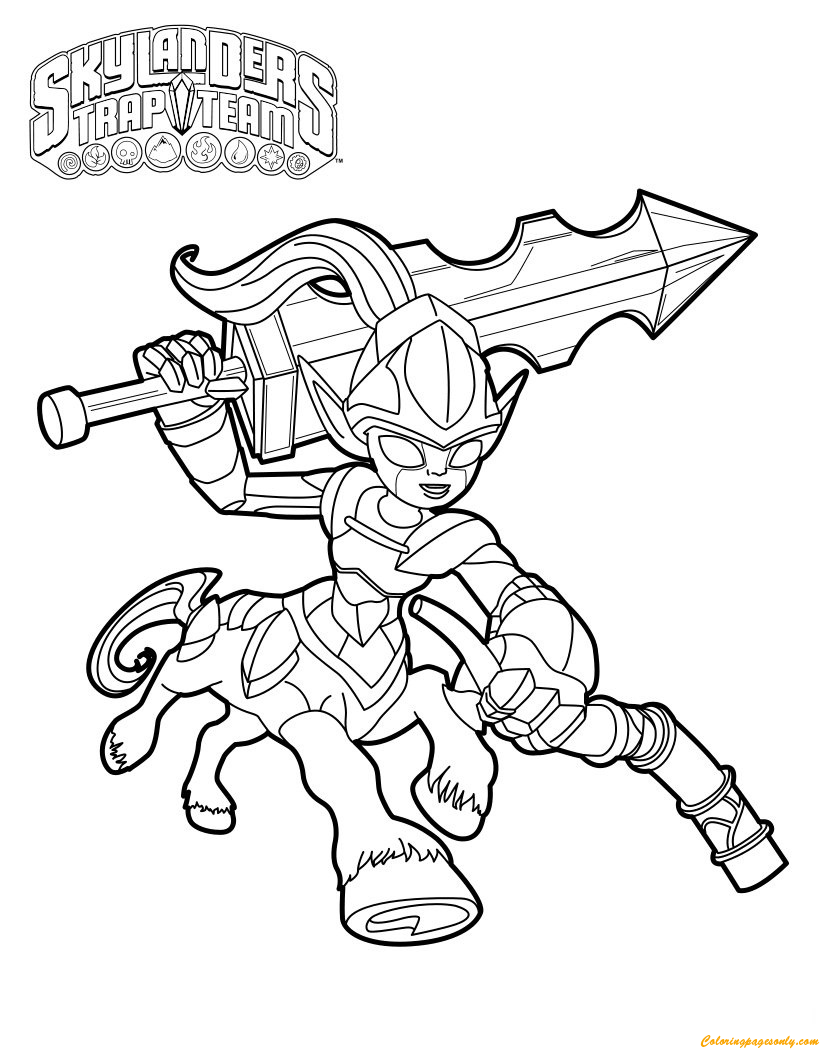 Skylanders Knight Mare Coloring Page Free Coloring Pages Online