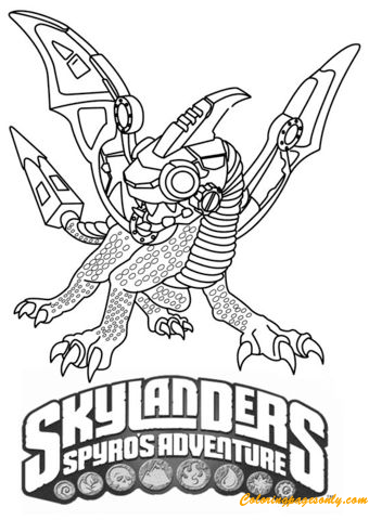 Skylanders Spyros Adventure Drobot From Skylanders Coloring Pages