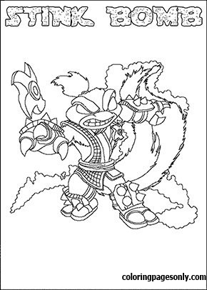 Skylanders Swap Force Stink Bomb Coloring Pages Cartoons Coloring Pages Coloring Pages For Kids And Adults