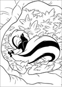 Sleeping badger Flower  from Bambi Coloring Page