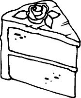 Slice cake Coloring Page