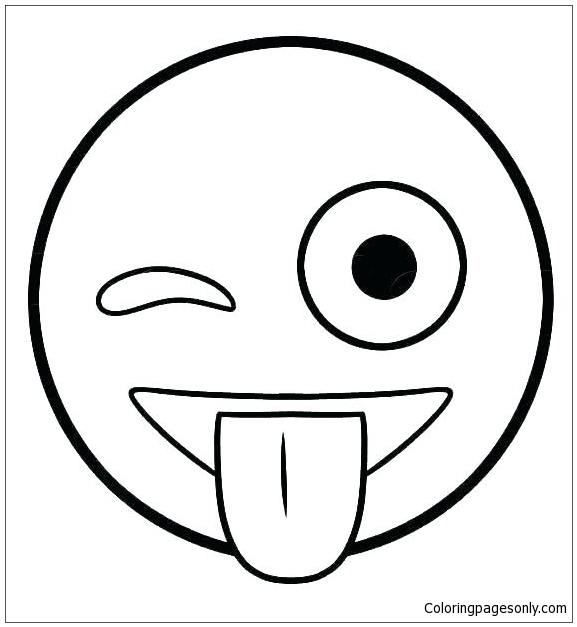 Emoji Happy Face Coloring Page Sketch Coloring Page