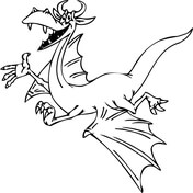 Smiling Dragon Coloring Page