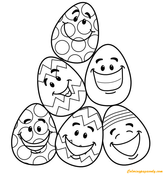 Smiling Easter Eggs from Easter Eggs