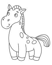 Smiling Horse Coloring Pages