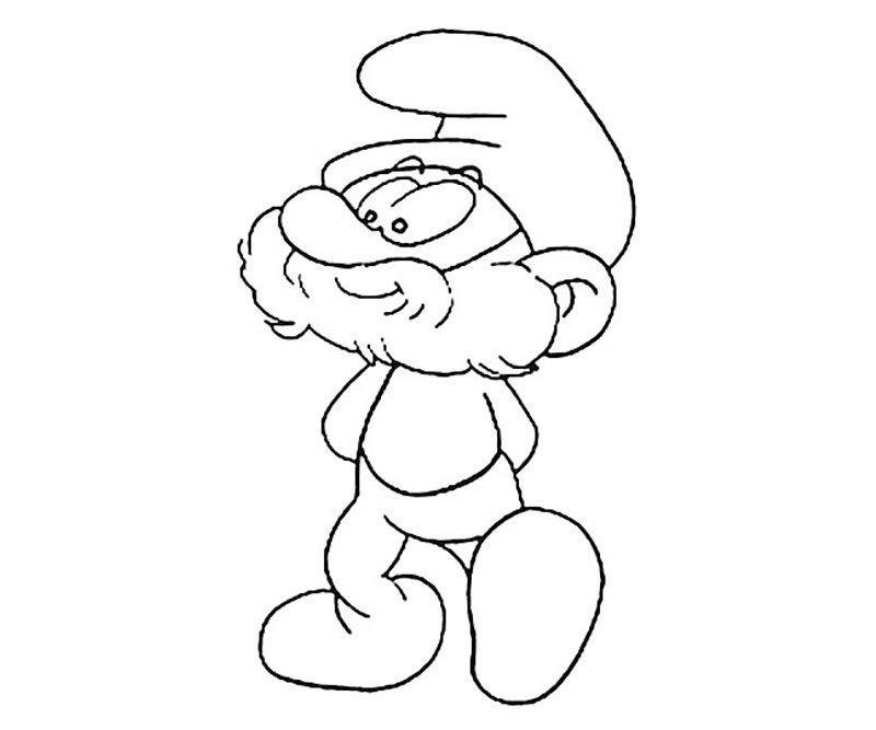 Papa Smurf Coloring Pages