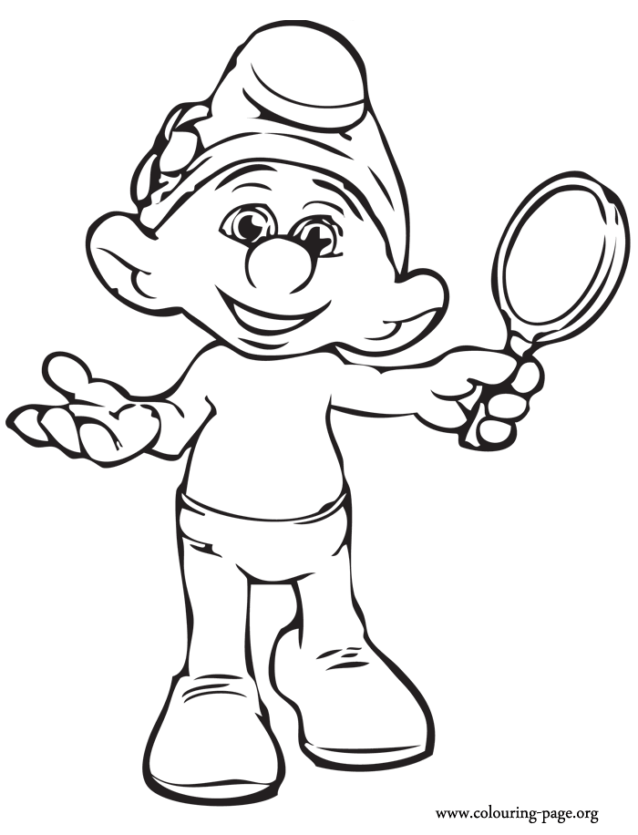 Lovely Vanity Smurf Coloring Page