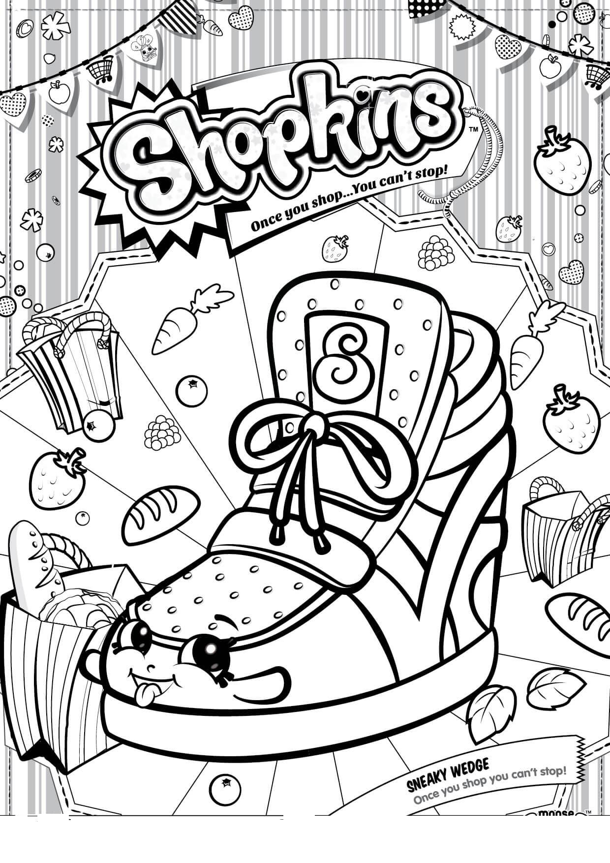 Sneaky Wedge Shopkin Season 2 Coloring Pages