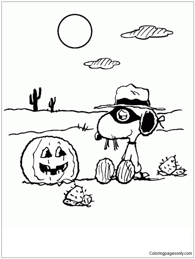 Snoopy Halloween Coloring Pages