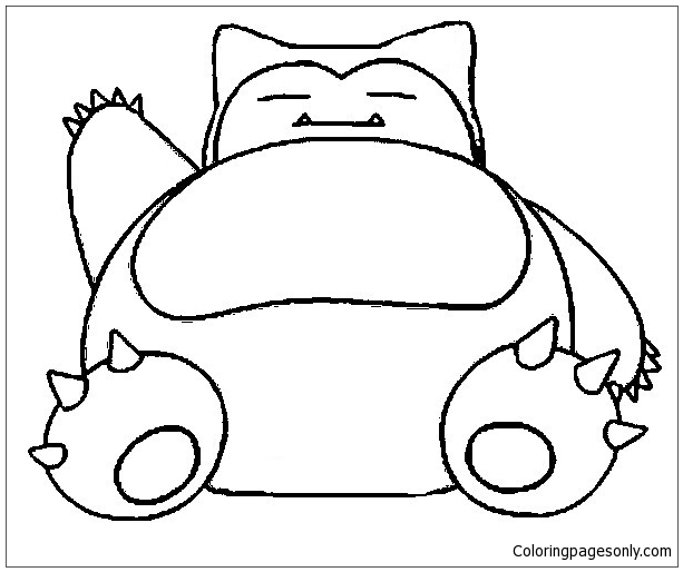 Snorlax Pokemon Kleurplaat